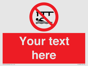 Custom Do not swim in the vicinity of piers